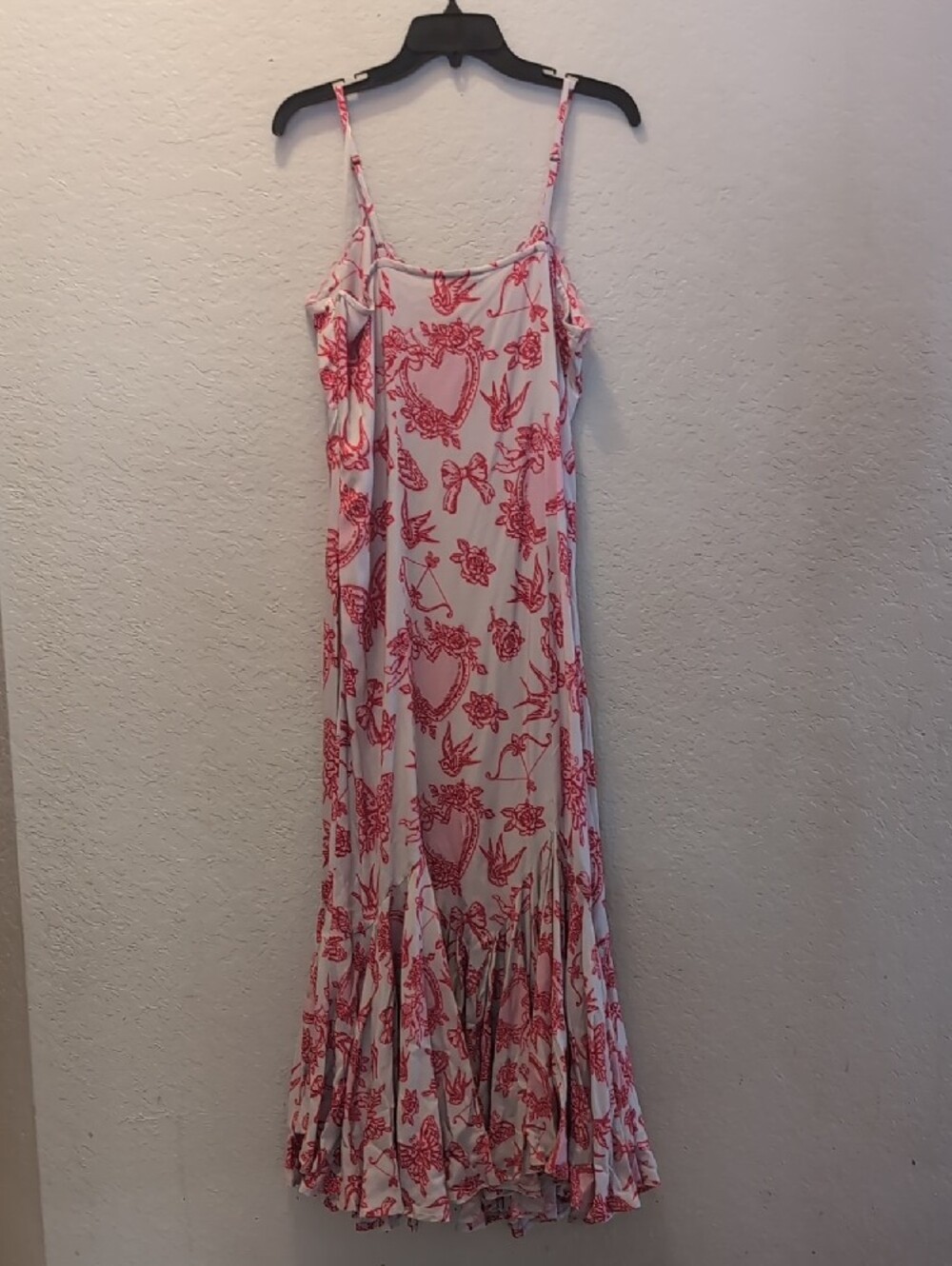 Condition's Apply Ligh Gray / Pink Maxi Dress with Red Butterfly Print - Picture 5 of 5